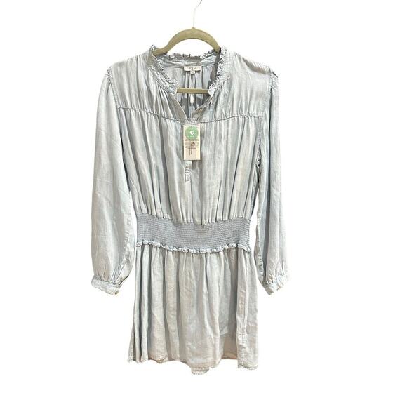 NWT $220 Rails Chambray Lightweight Smocked Mini Dress, Sz M (8-10) (LL-1129) - Picture 5 of 12